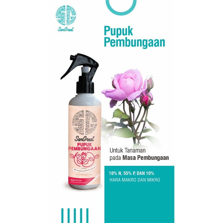 Pupuk Pembungaan Siap Pakai Tanpa Pengenceran untuk Merangsang Bunga NPK 10-55-10  250 ml