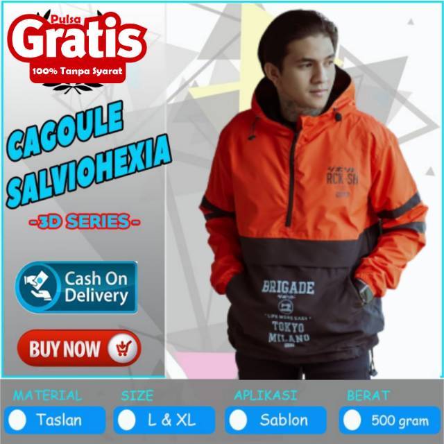  jaket  cagoule  jacket cagoule  pria jaket  salviohexia jaket  