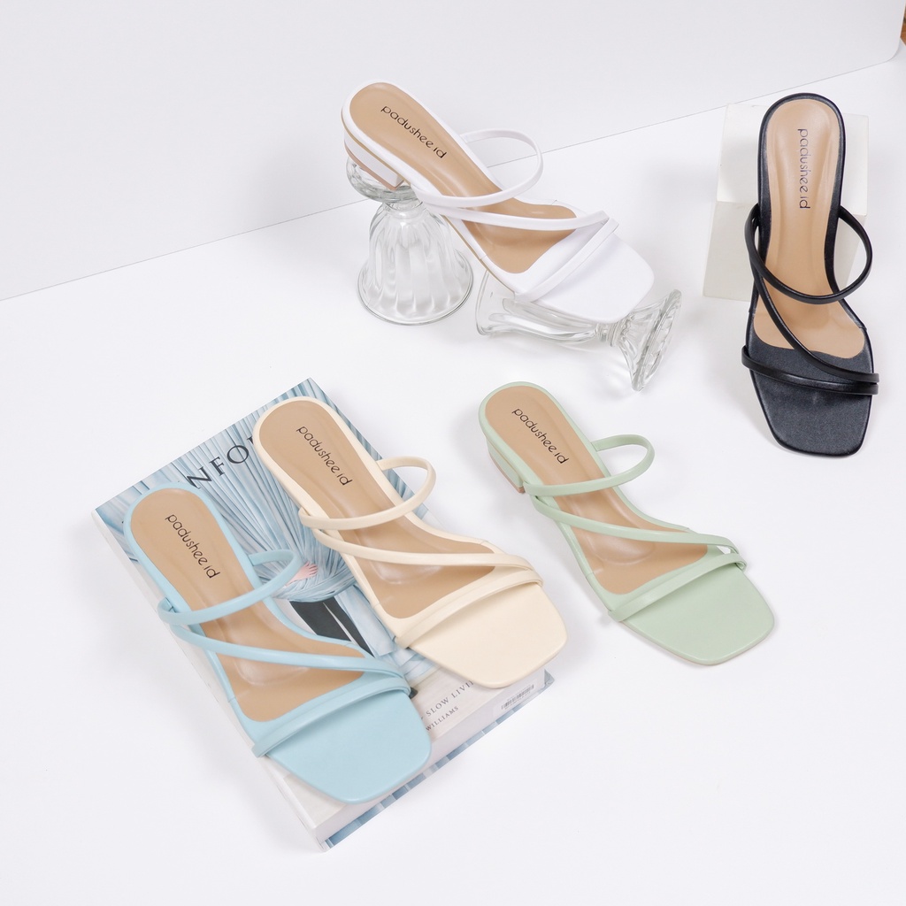 Padushee.id - sandal wanita || VANIA || heels 3 cm /  hak tahu wanita