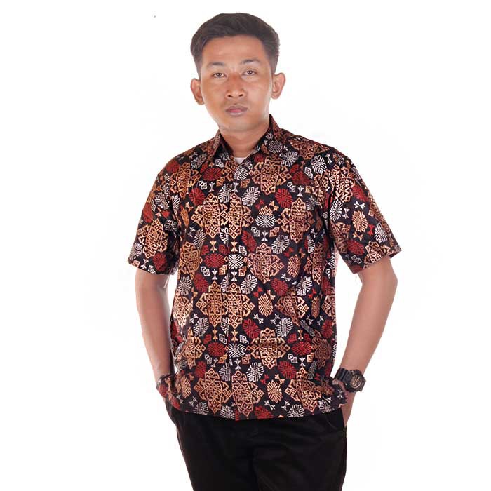 Kemeja Batik Pria Songket Bali Pra-da Nova