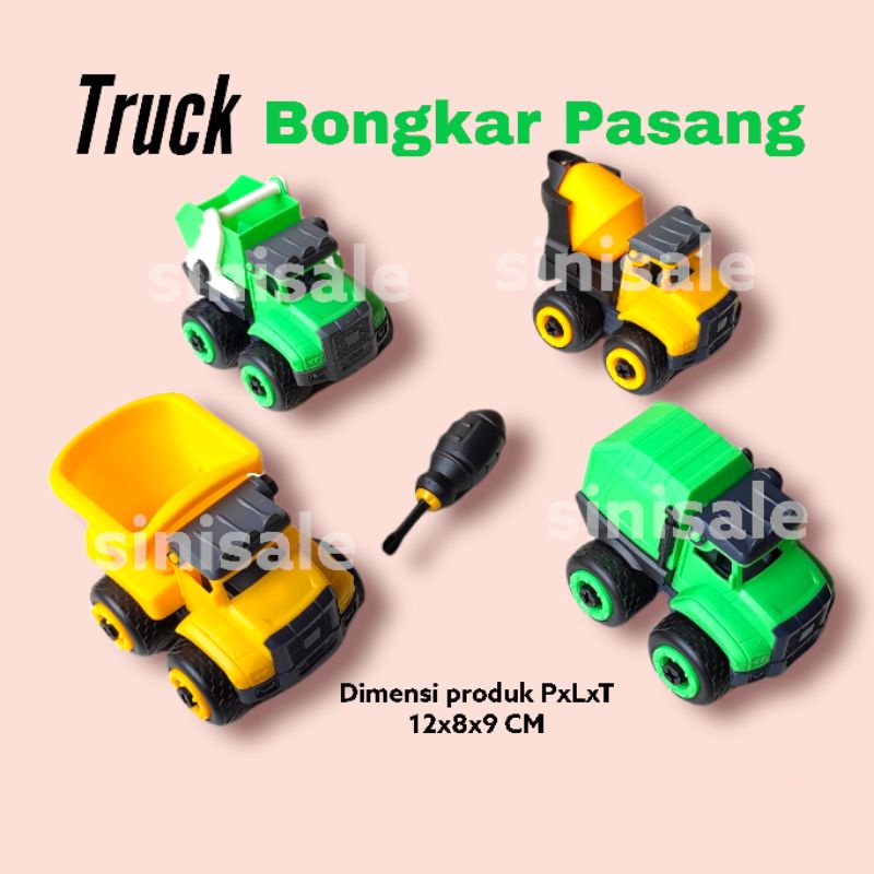 Jual Mainan truck set truck bongkar pasang | Shopee Indonesia