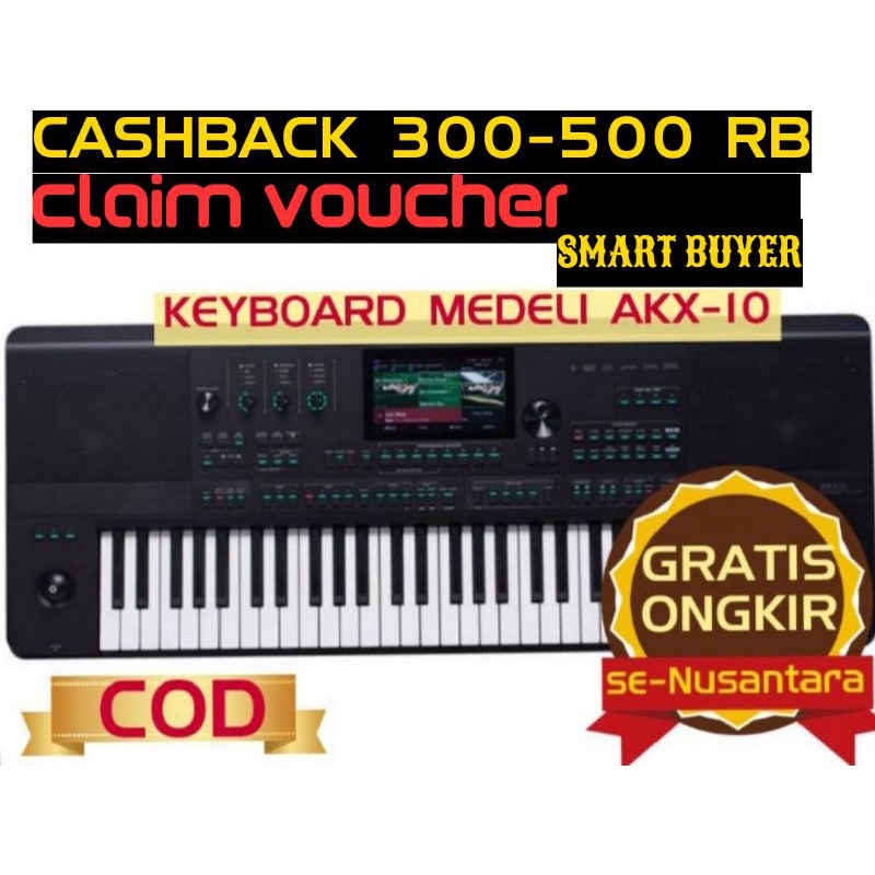 [Ready Stock] Keyboard Medeli AKX10 touch screen (bonus sampling+kaos original) HIGH TECHNOLOGY akx-