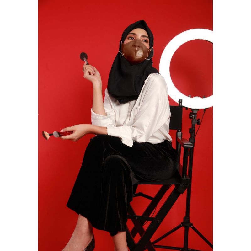 RESELLER RESMI   MASKER TRANSPARAN SMOKE EARLOOP / HEADLOOP