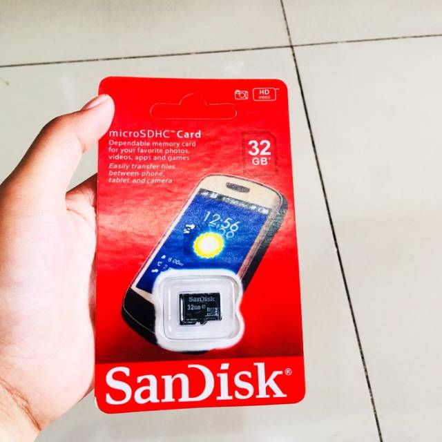 MMC MICRO SD CARD SANDISK MERAH 32GB GRADE ORI KARTU MEMORI 32 GB CLASS 10