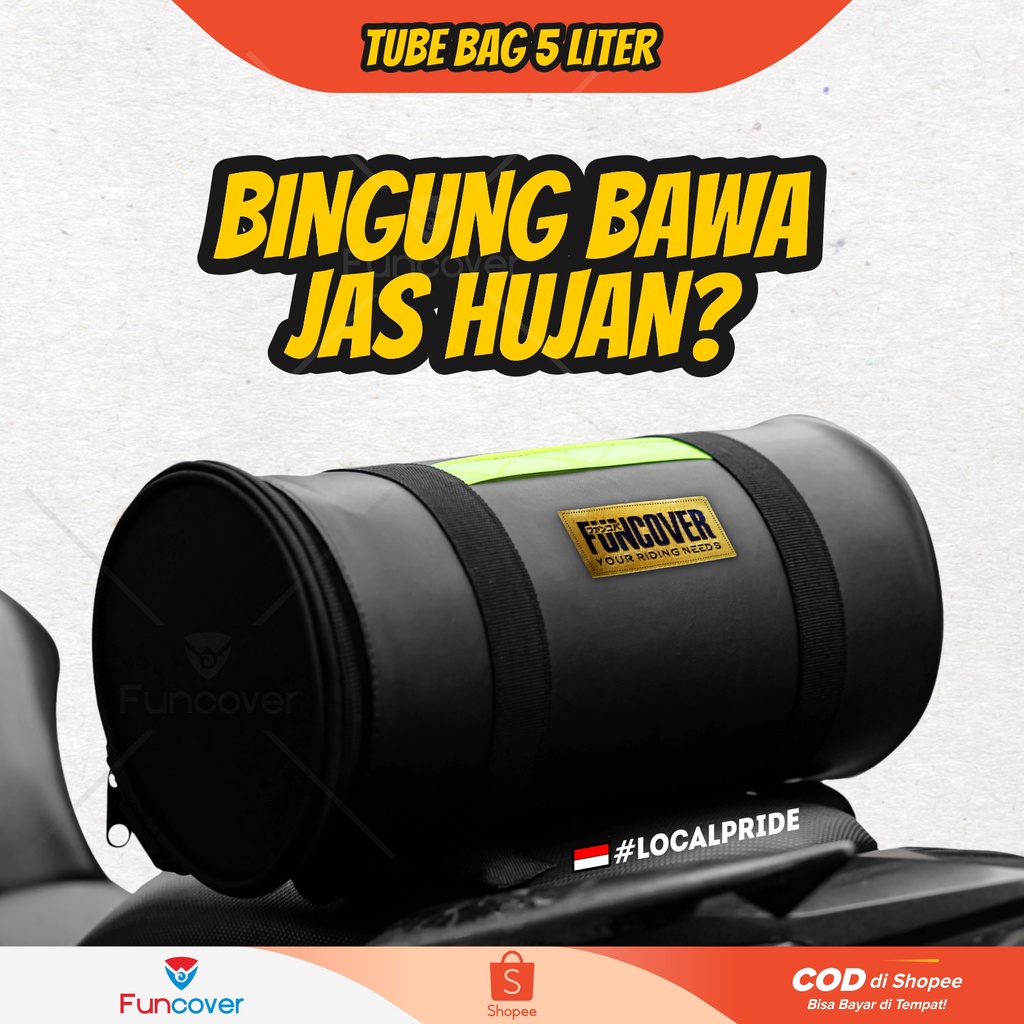 Tabung Tas Jas Hujan (Besar) Jok Bracket/Behel untuk Motor Tube-bag (large) by FUNCOVER