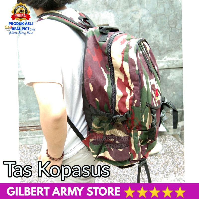 Tas ransel loreng Kopasus GILBERT ARMY STORE tas komando loreng merah tni kopassus