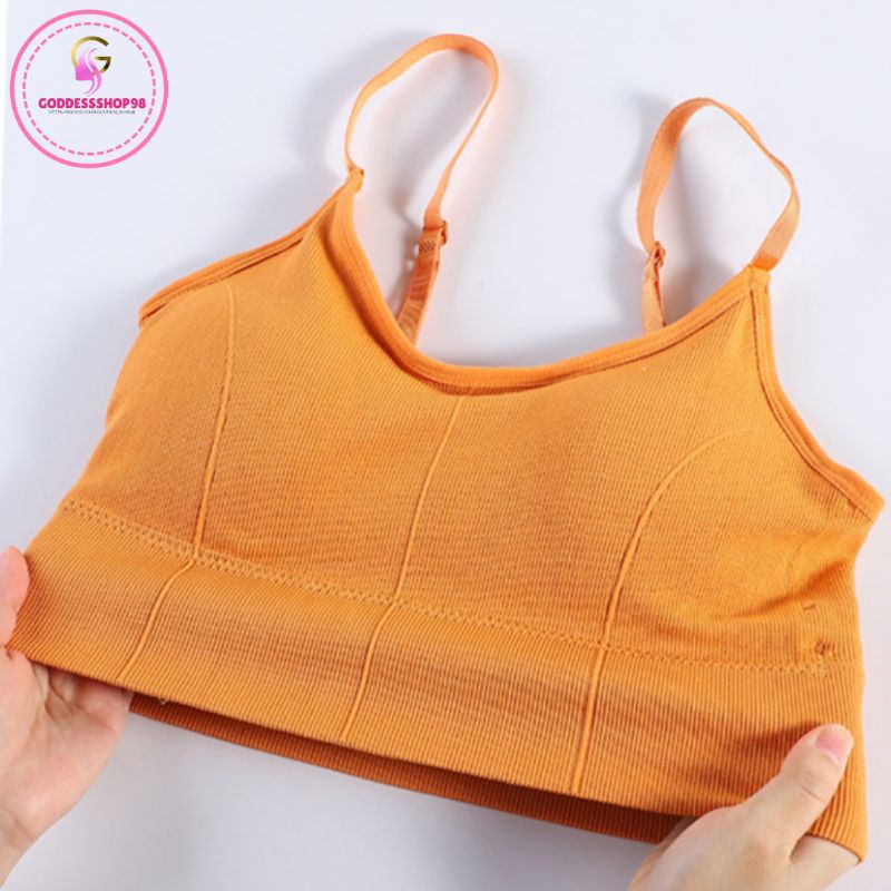 Sport Bra Seamless Rajut Pakaian Senam Wanita / Bh olahraga Tanpa Kawat