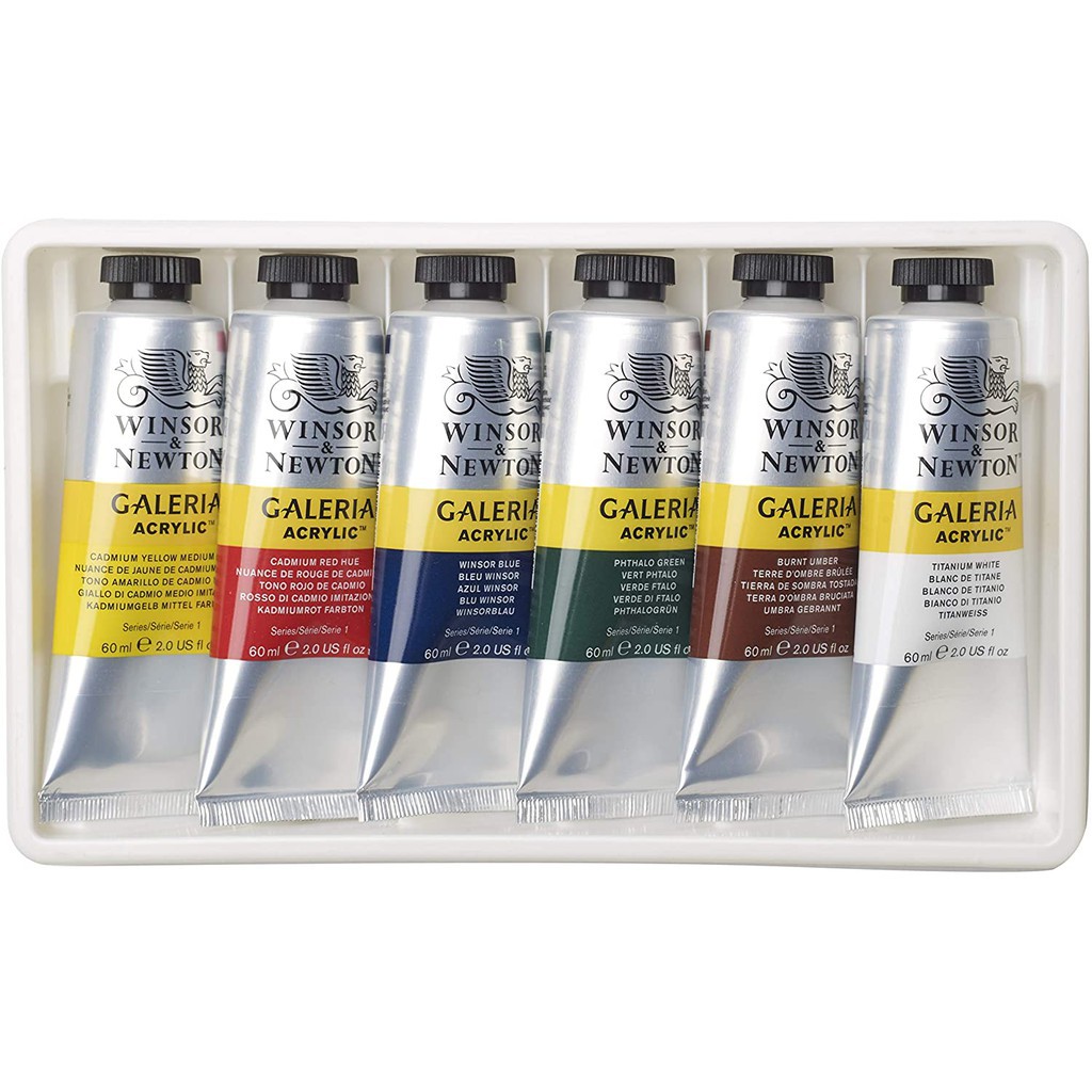 Winsor &amp; Newton Galeria Acrylic Paint Set of 6 x 60ml Tube