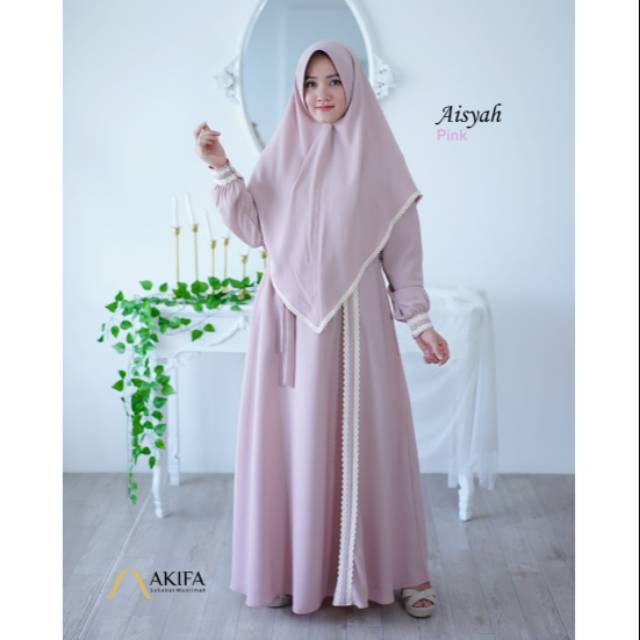 Gamis Aisyah ori by Akifa - READY STOCK, harga khusus untuk GROSIR