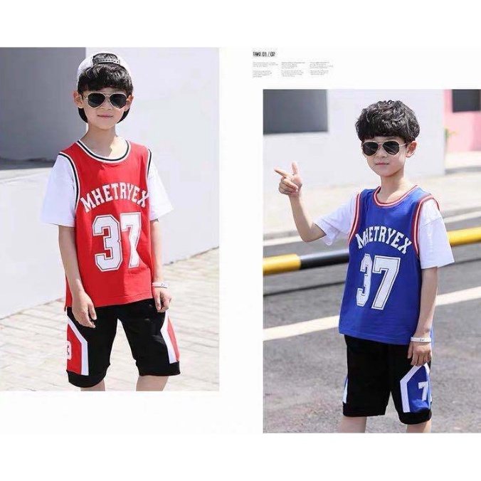 baju anak laki laki import Setelan Anak Usia-Umur SD SMP setelan sporty 37