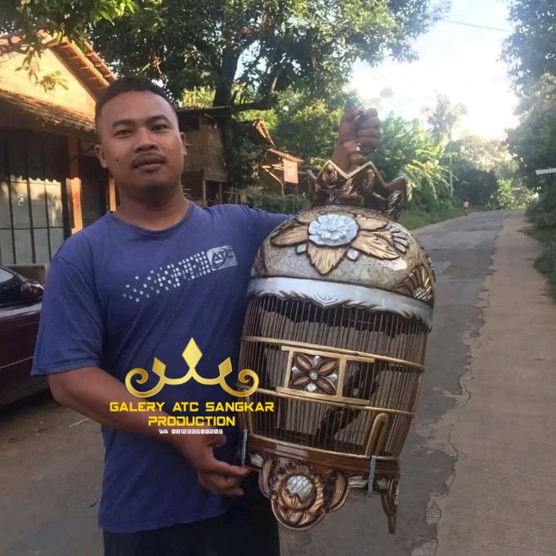 sangkar perkutut jati ukir