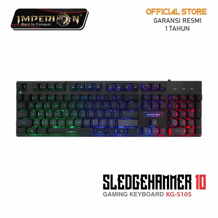 Keyboard  Imperion Gaming Sledgehammer 10 Full Size Rainbow