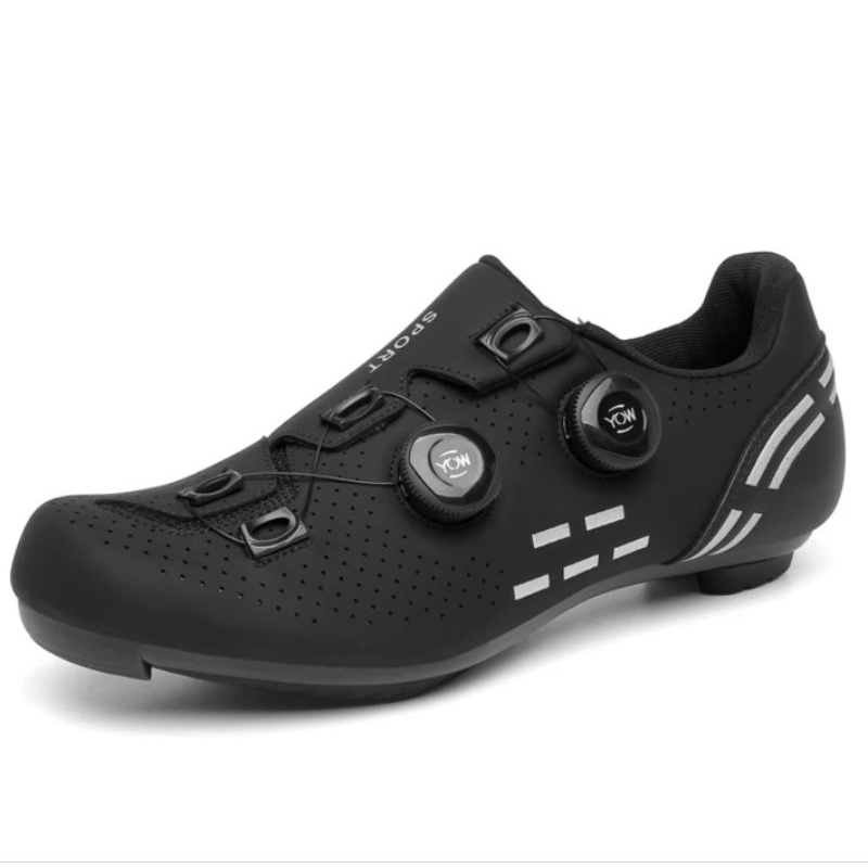 Sepatu Sepeda Multi Cleat Roadbike MTB BOA Cycling Shoes Cleats Sepatu Gowes Hitam