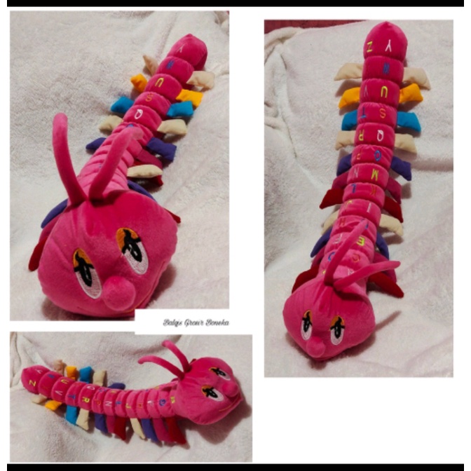 Boneka Ulil Boneka Ulat Bulu Jumbo Alphabet 85 cm