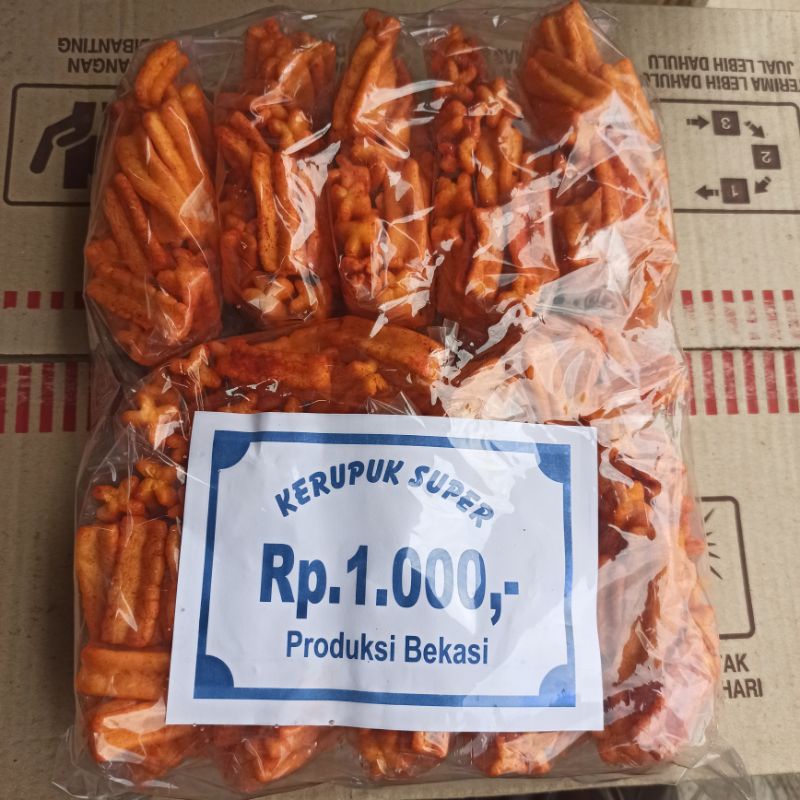 

Kerupuk Super Belimbing Pedas Isi 12