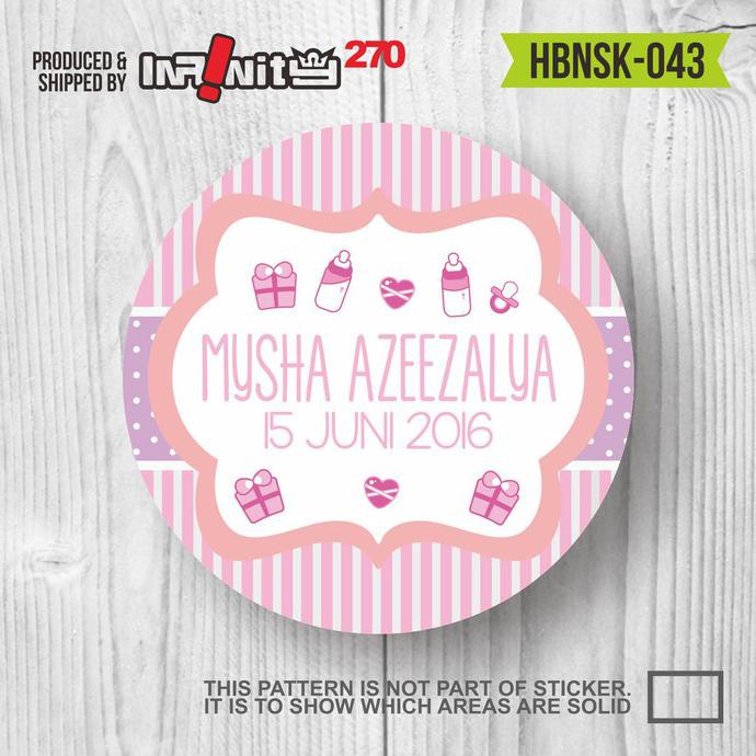 

Sticker Label Souvenirs Hampers Ulang Tahun Aqiqah Man Yue Hbnsk-043 Ready Stok