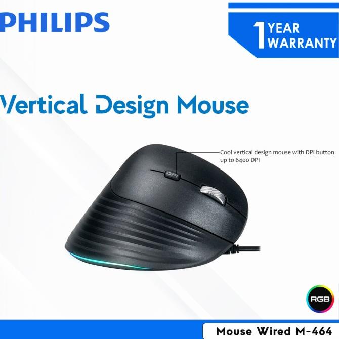 Philips Mouse Wired Vertical M-464 Light switch