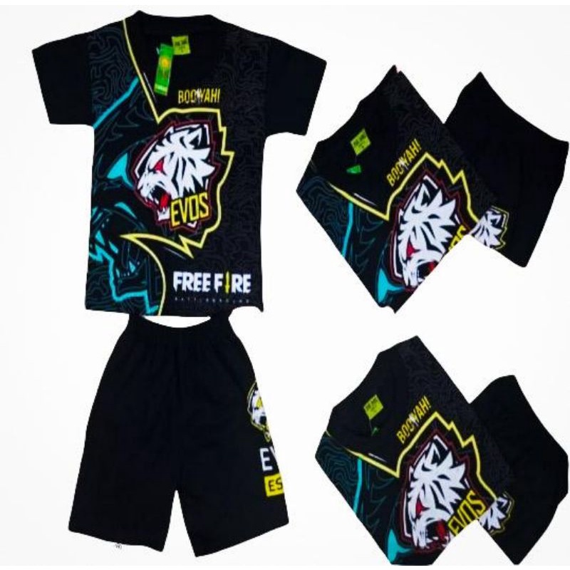 SETELAN BAJU JERSEY GAMING FF ANAK ANAK, SETELAN BAJU JERSEY GAMING ML ANAK ANAK