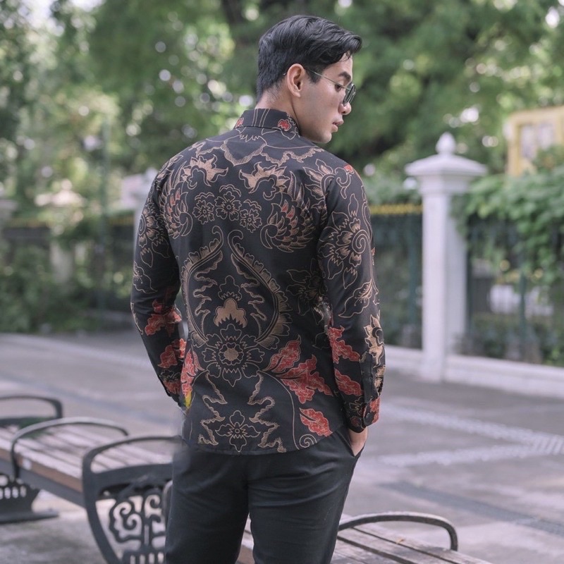 BAJU BATIK PRIA LENGAN PANJANG MODERN FURING SLIM FIT KASUAL MEWAH KEMEJA COWOK KEREN FORMAL SEKOLAH KULIAH M L XL XXL KATUN ADEM PREMIUM TERBARU TERLARIS ASLI ORIGINAL SOLO MEKAR ABDI