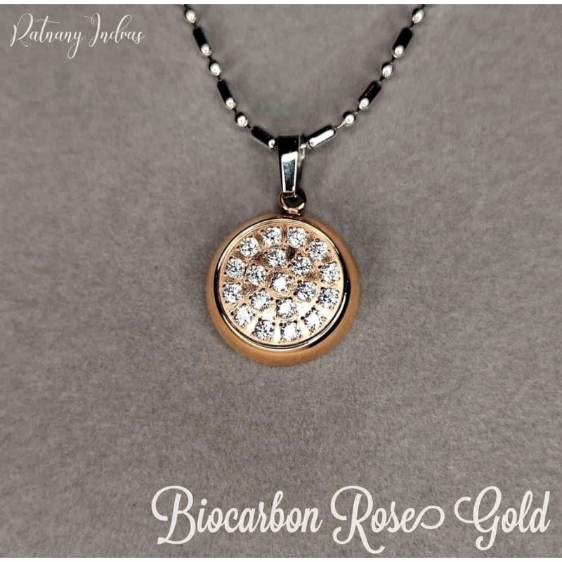pendant biocarbon Rose gold_kalung kesehatan MCI_Original