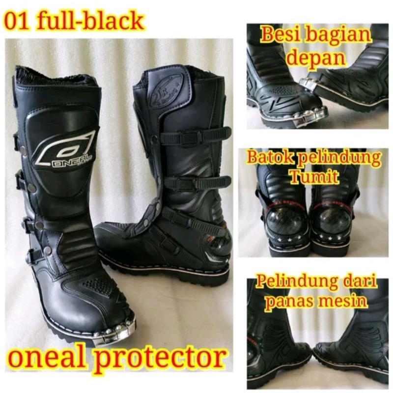Sepatu Trail Adventure With Protector Full black