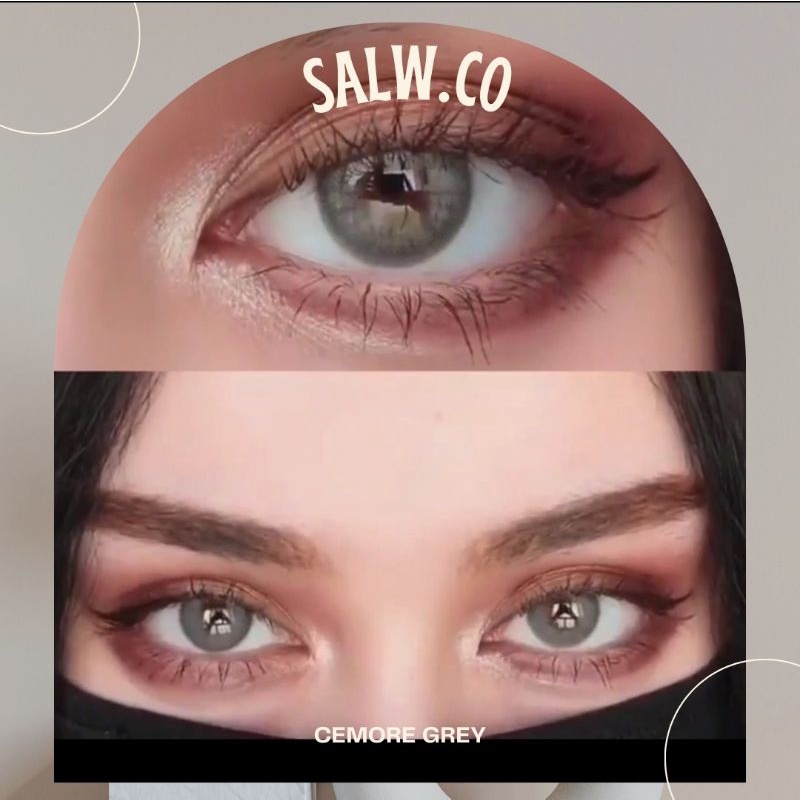 SOFTLENS GREY KITTY KAWAII ORI KOREA