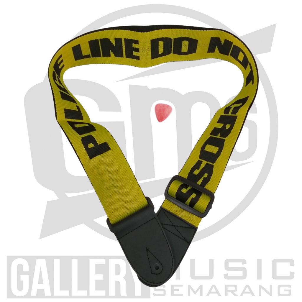 Sabuk Gitar dan Bass Police Line Do Not Cross (A18)