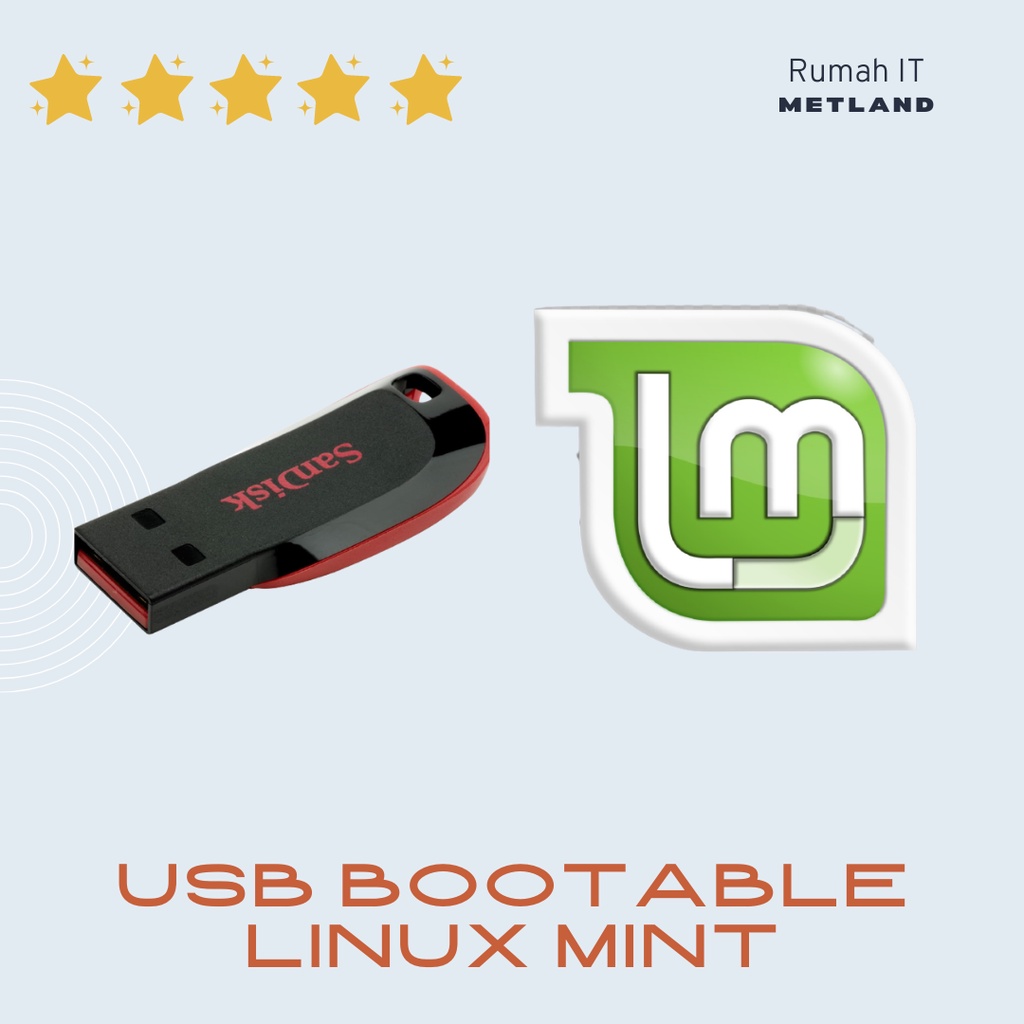 Flash Disk USB Bootable Linux Mint