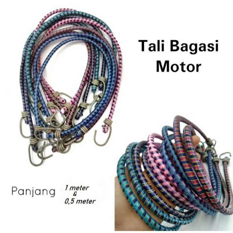 Tali bagasi motor | tali karet pengikat barang motor | tali karet serbaguna | tali pengikat barang