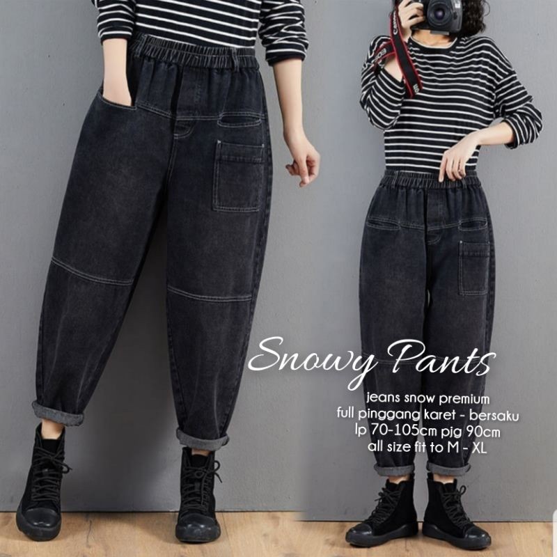 BF Jeans Snowy Pants Pocket Pants Celana Jeans Panjang Wanita Kekinian Asli Cantik