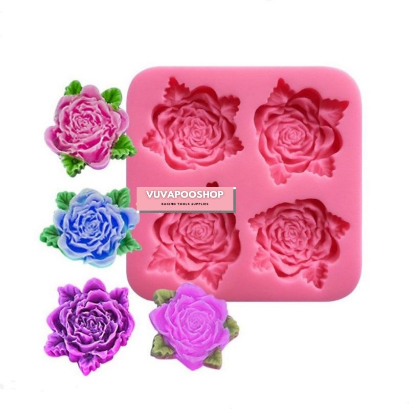 SM Mawar Pink Sdg / Cetakan Silicone Mawar Sdg / Cetakan Silikon Mawar