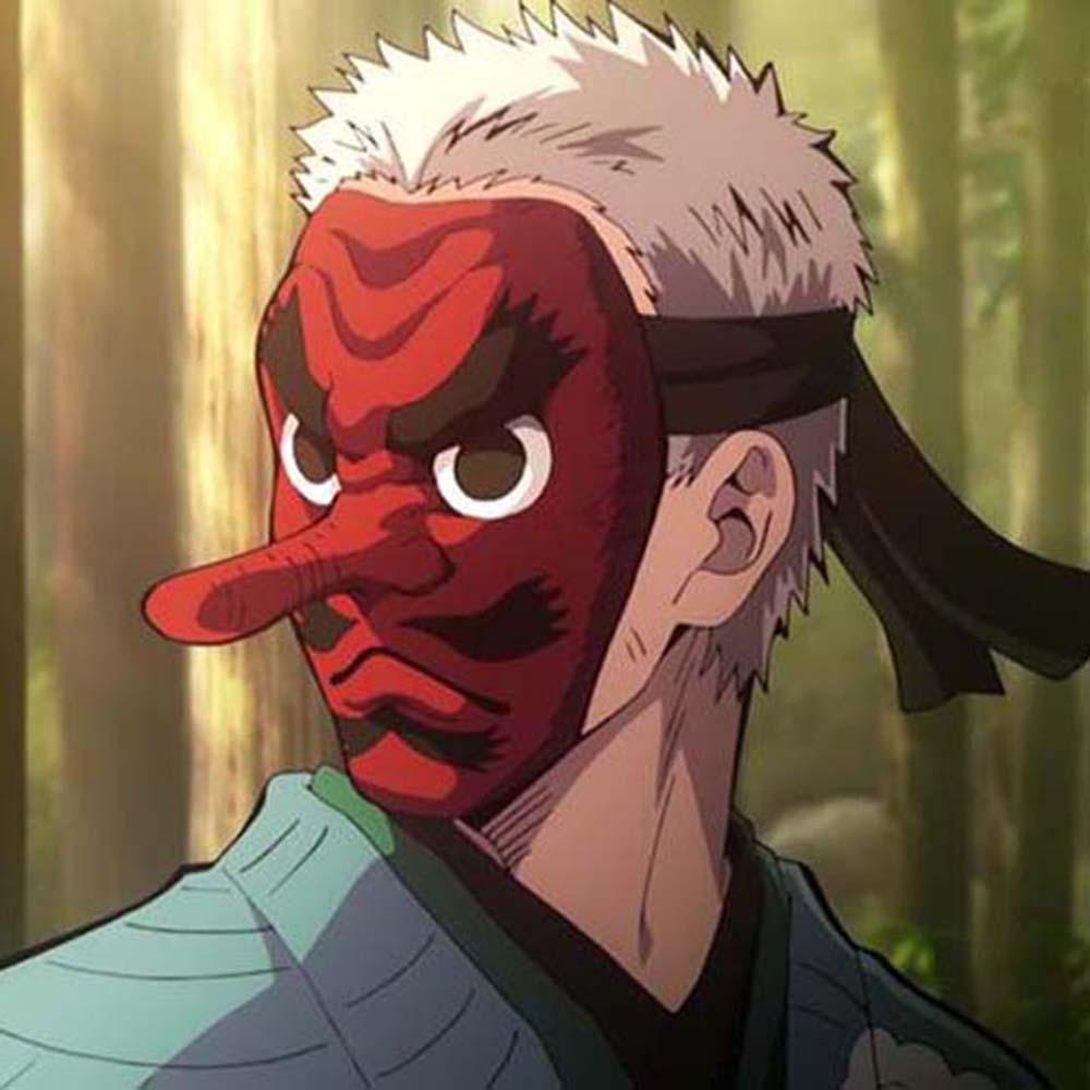 Topeng Cosplay QUINTON Anime Cosplay Urokodaki Sakonji Anime Mask Kimetsu no Yaiba Anime Jepang Demon Slayer