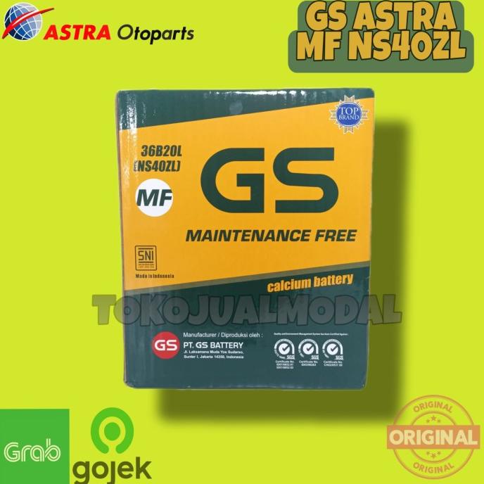 Aki Mobil Suzuki Ertiga Ns40Zl / 36B20L Gs Astra Aki Kering Ahyiseller