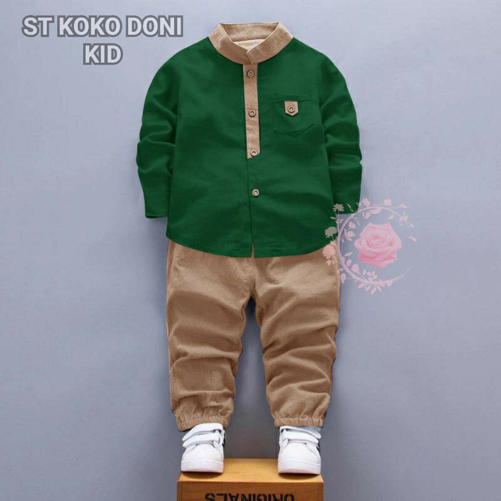 ST KOKO DONY / SETELAN KIDS ANAK 4-6TH / BAJU MUSLIM / LENGAN PANJANG