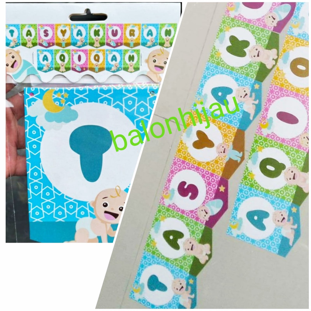 BANNER TASYAKURAN AQIQAH / BANNER AQIQAH / BANNER SYUKURAN AQIQAH / BENDERA SYUKURAN AQIQAH