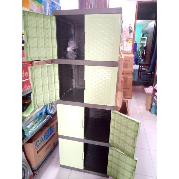 lemari pakaian plastik 4 susun/fawsline