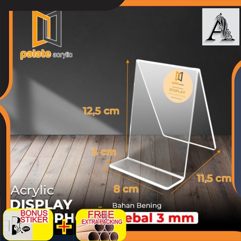 

Murah AKILIK TEMPAT HAND PHONE / ACRYLIC DISPLAY HAND PHONE PREMIUM 3MM