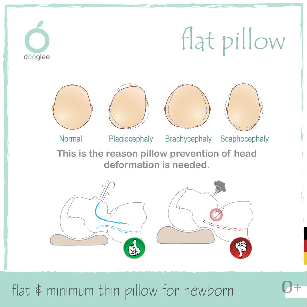 Dooglee Flat Pillow Include Case | Bantal Tidur Anak