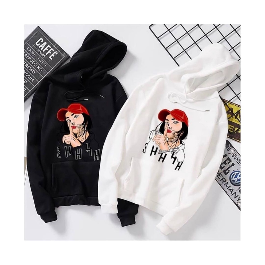 SHH Hoodie || Sweater hoodie Wanita Print II Size M-Xl