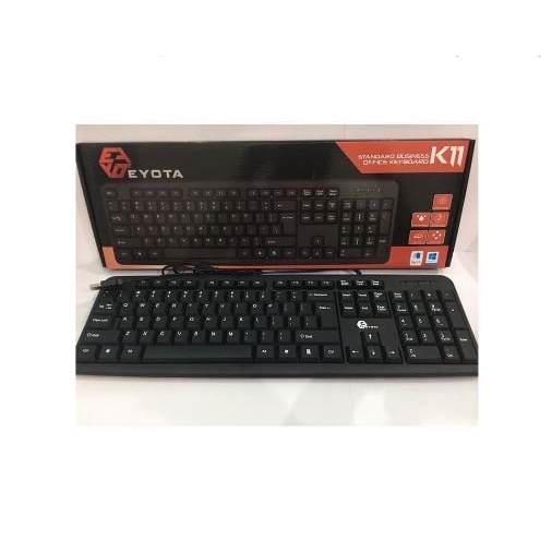 Keyboard eyota wired usb 2.0 membrane standard full-size for pc laptop office gaming k-11 k11