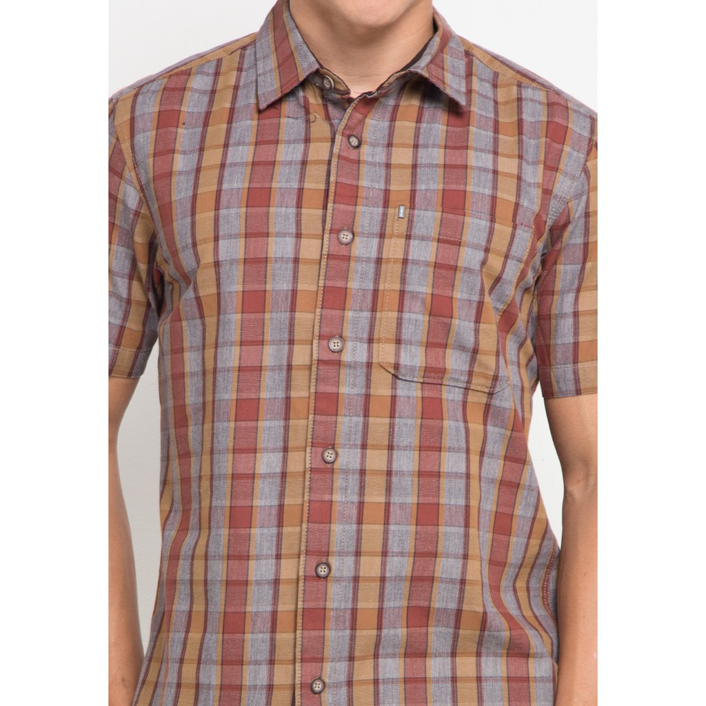 Kemeja Lengan Pendek Pria MGee 3451C Original Alto C075 Red