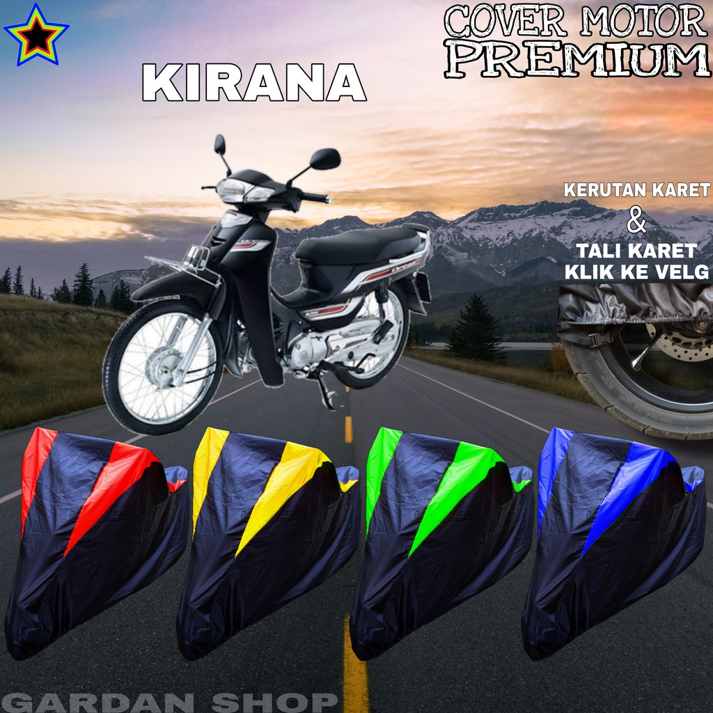 Sarung Motor KIRANA Hitam KOMBINASI Body Cover Penutup Kirana PREMIUM