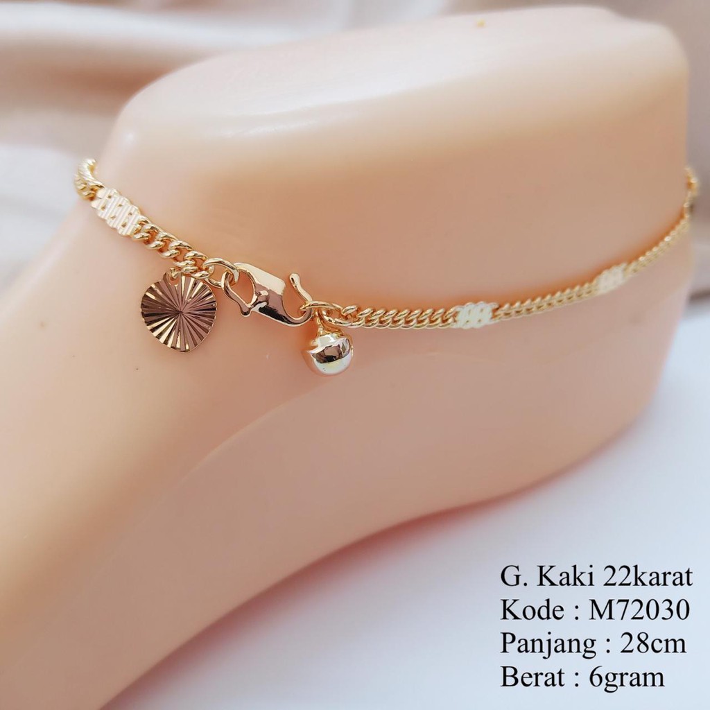 Missi Jewelry Gelang  Kaki  Wanita Motif Rantai Tipis 