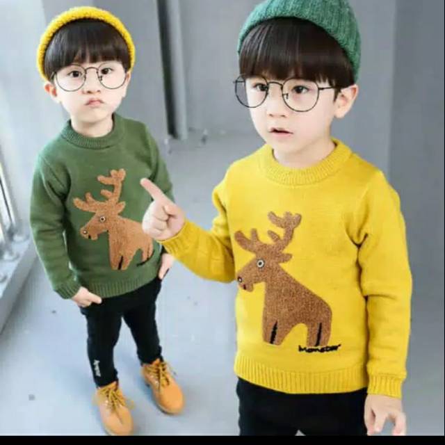 Baju anak laki laki rajut monster kids