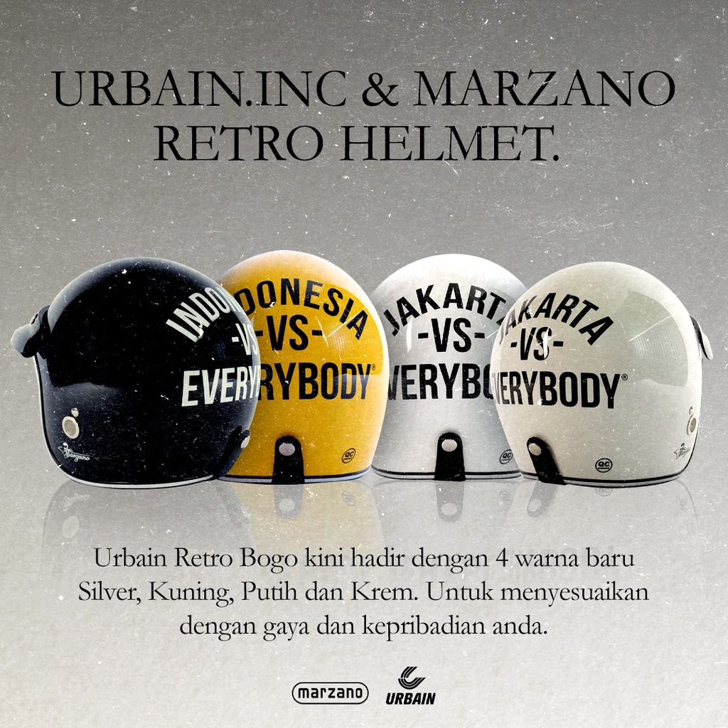 Helm Retro Bogo Marzano Ft. Urbain Colour Series