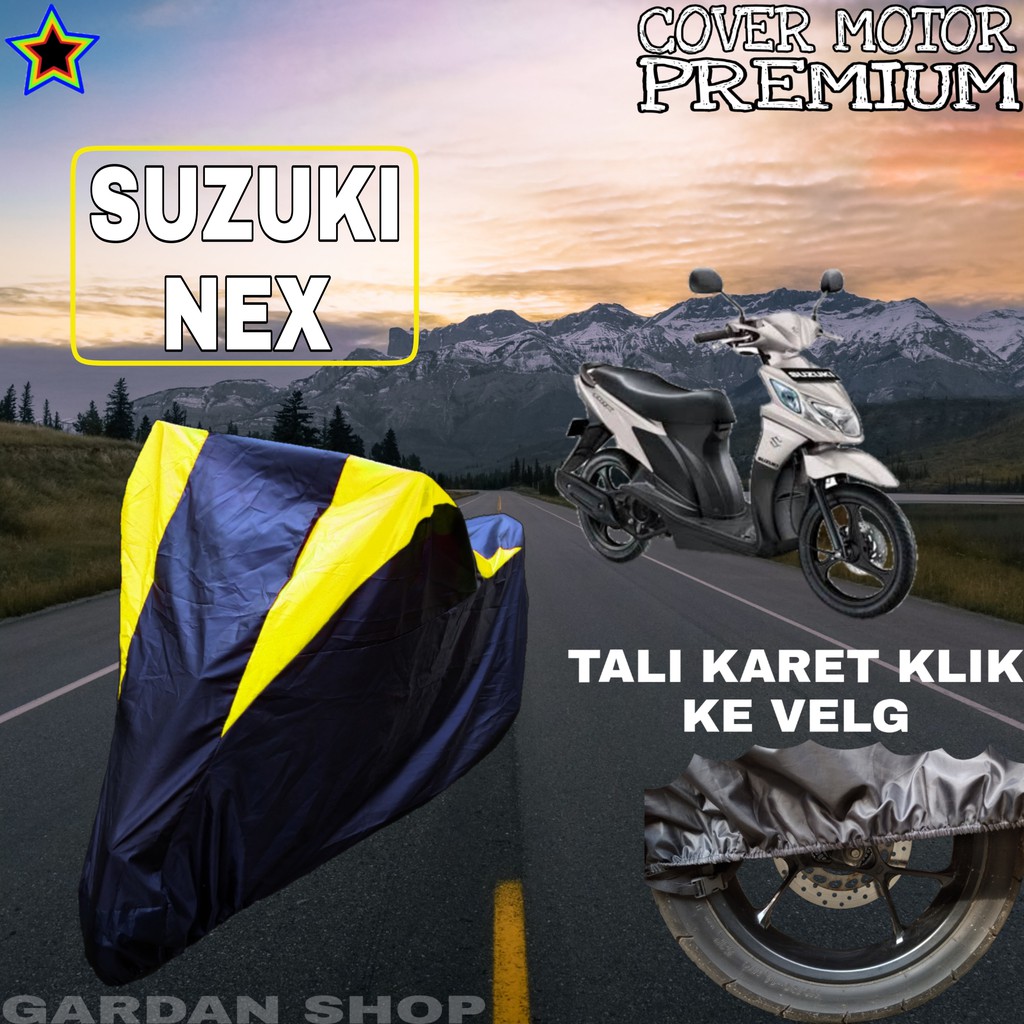 Sarung Motor SUZUKI NEX Hitam kuning Body Cover Penutup Pelindung Motor Suzuki PREMIUM