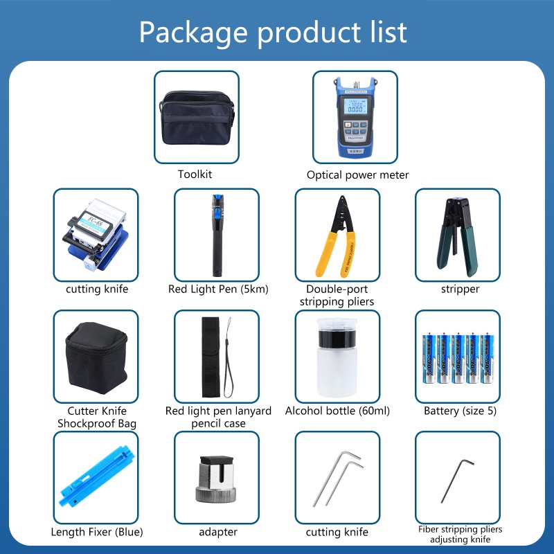 Kiss Set Power Meter FTTH Fiber Optik Untuk Alat Pertukangan