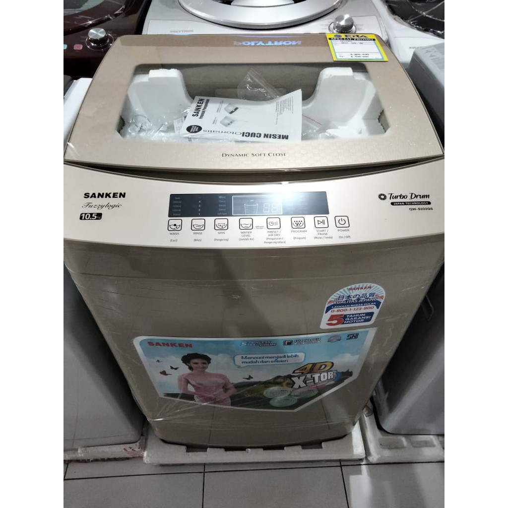 Mesin Cuci SANKEN QWS 102 GS 1 tabung 10.5 KG
