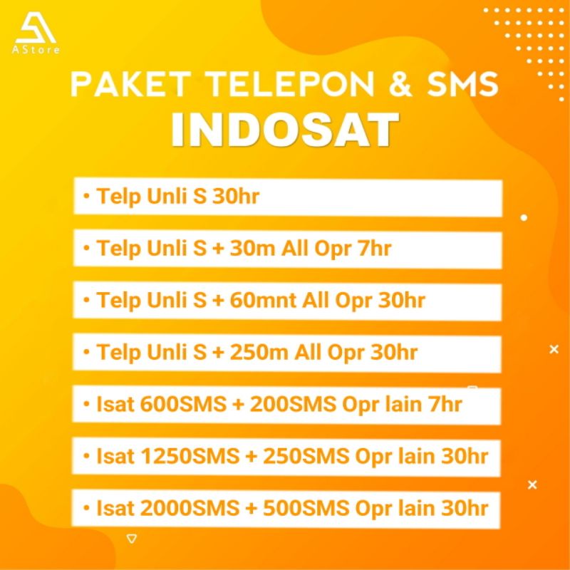 PAKET TELPON / TELP & SMS INDOSAT OOREDOO / IM3 TERMURAH PROMO