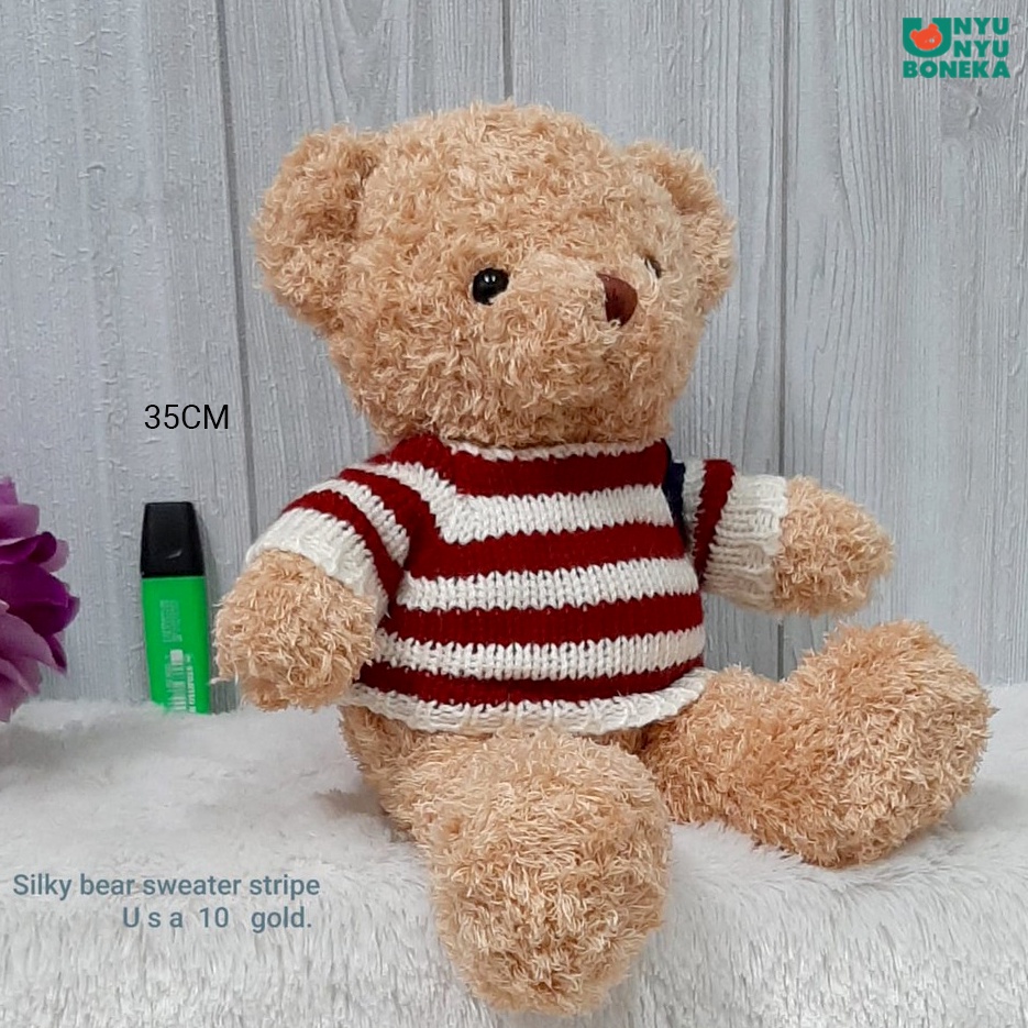 boneka teddy bear beruang animal sweater rajut usa